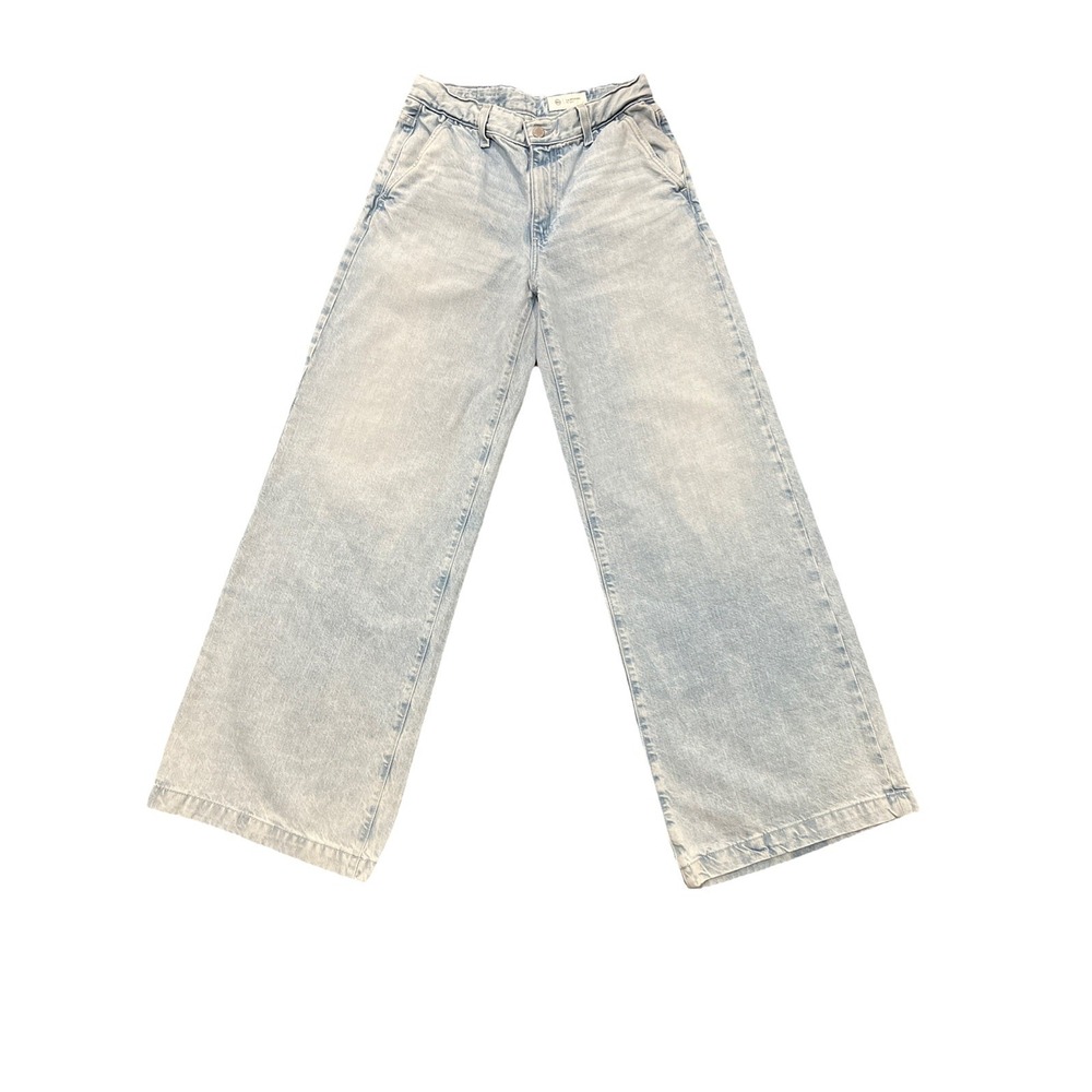 AG Jeans Stella Low Slung Palazzo Wide Leg Light Wash Denim Jeans Women's S 26